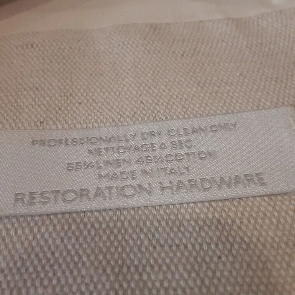 Restoration Hardware Weighted Flocked Curtains Hook Top Masculine